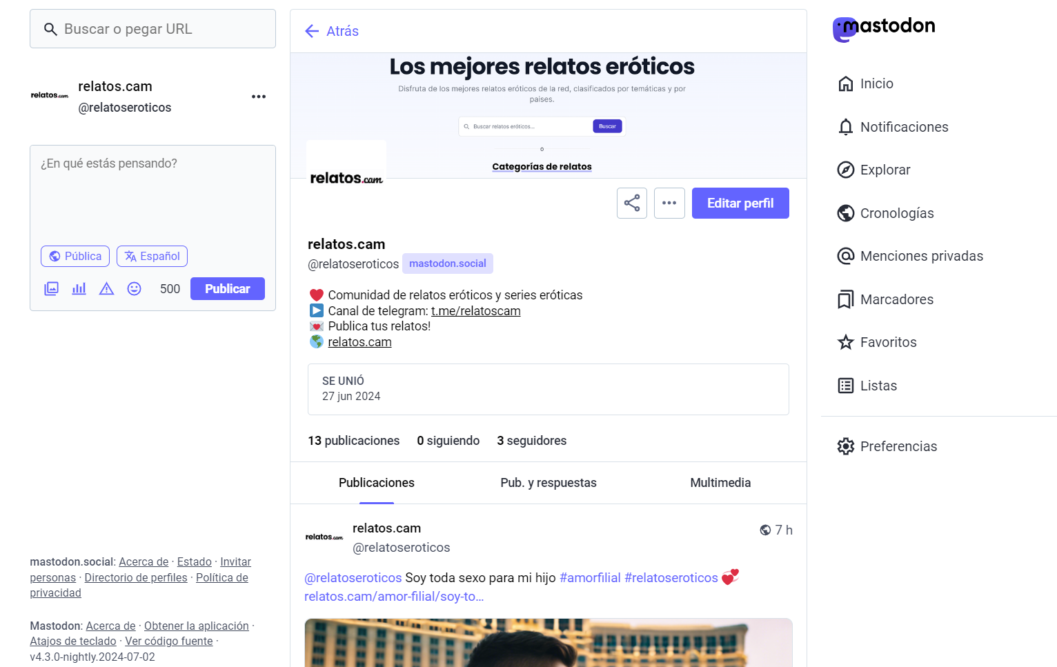 Únete a Mastodon! Ya tenemos cuenta