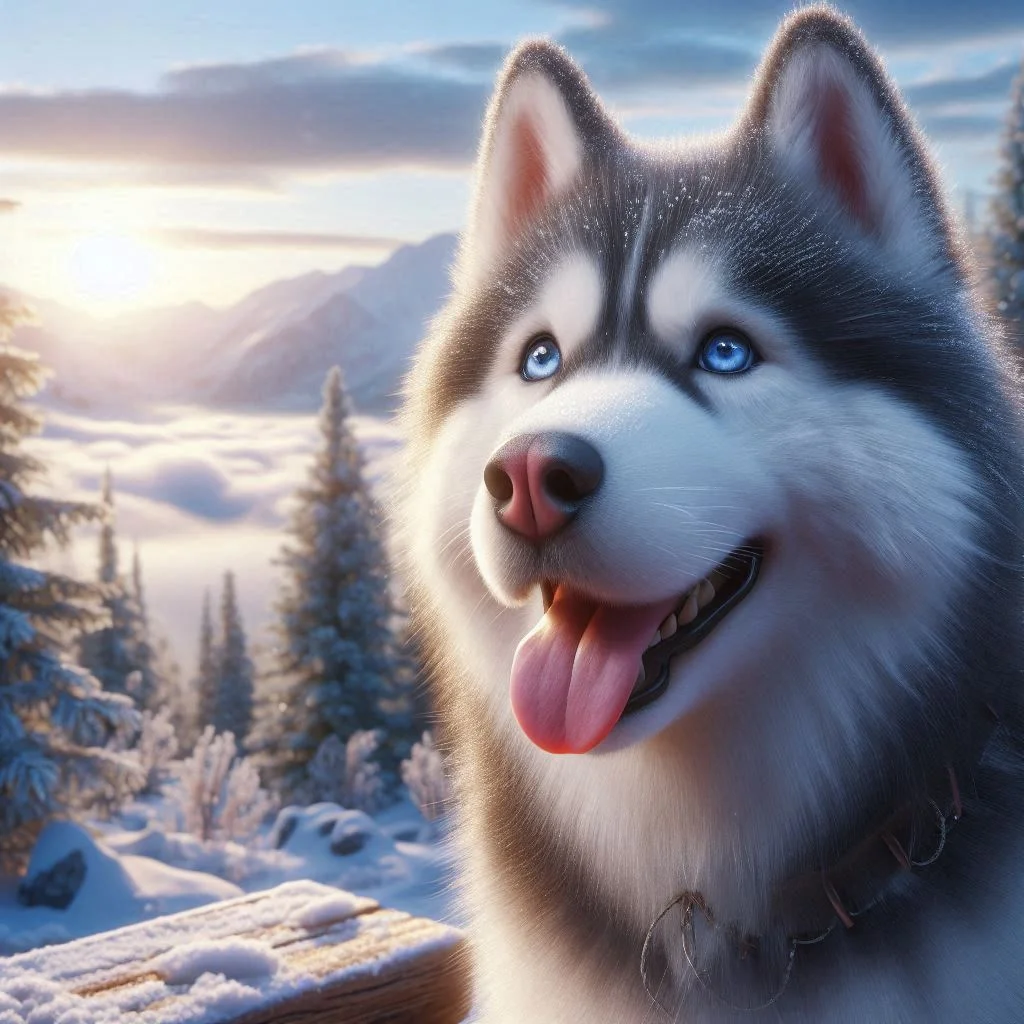 Saciando mi curiosidad con un hermoso Husky Siberiano