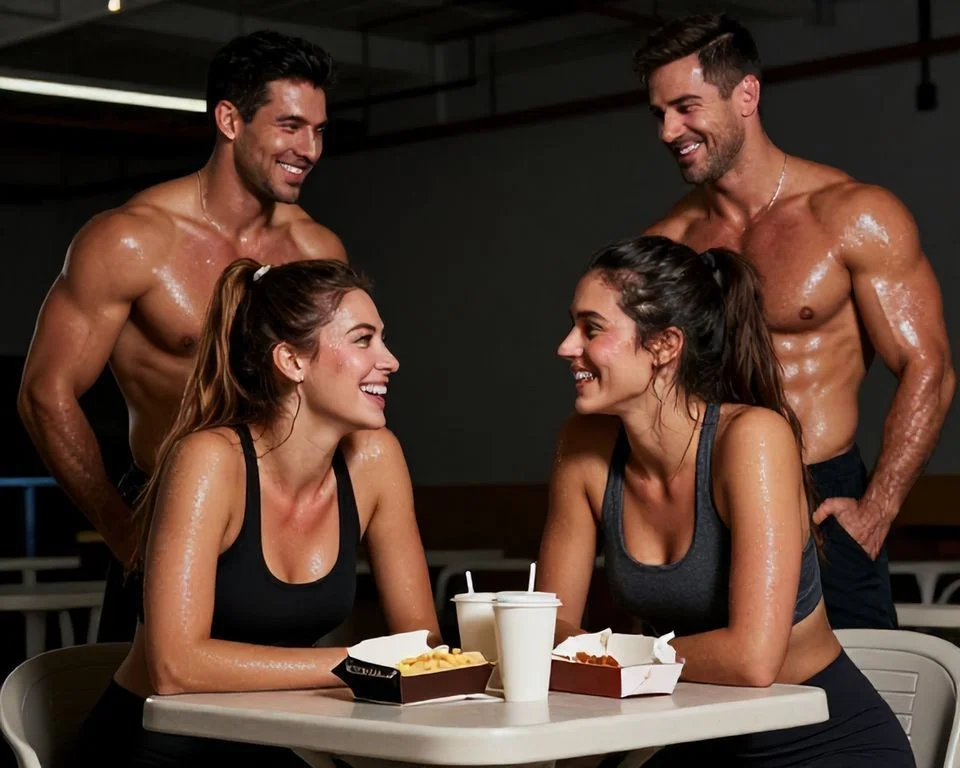 Dos para dos depues del gym divertidos los 4