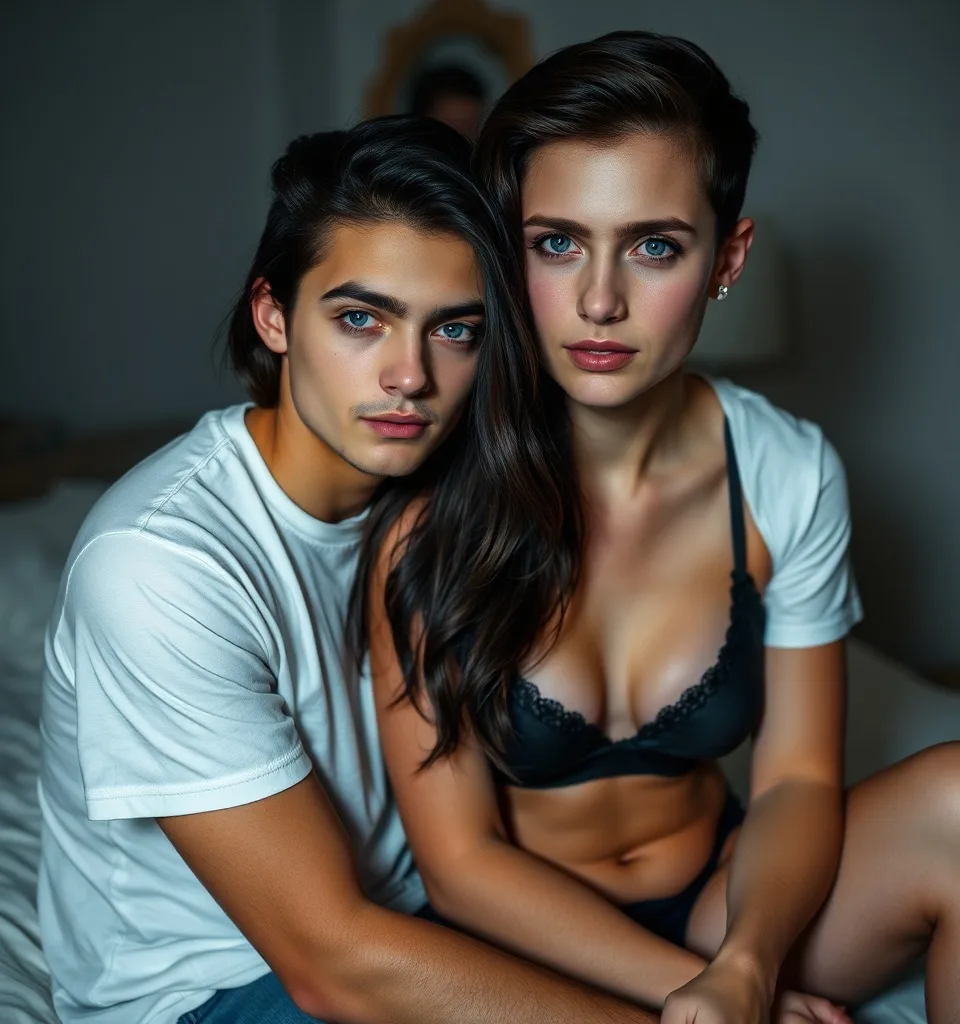 Chica joven consigue que su primo se la folle