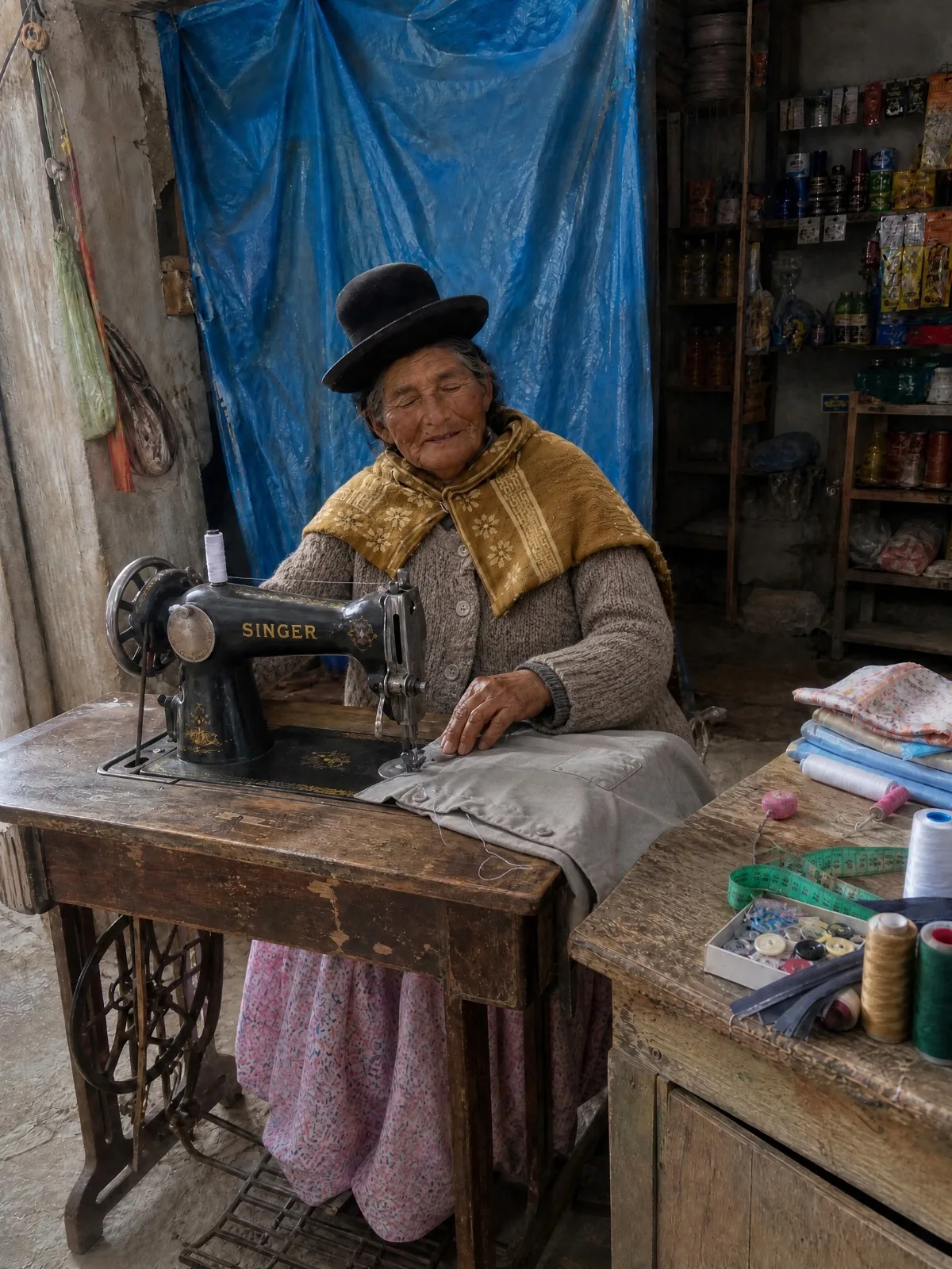 Mi vecina costurera de 70 años